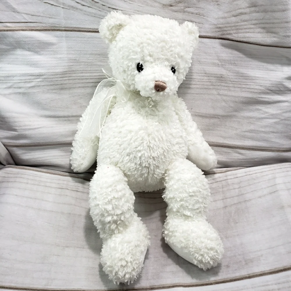 ๐SOLD๐ Baby Gund Twinkle White Teddy Bear 14" Plush Stuffed Animal Curly 2001 - Picture 1 of 9